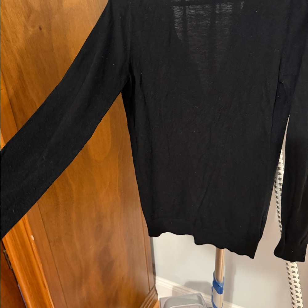 LOFT Black Ruffled Cardigan - Picture 3 of 3